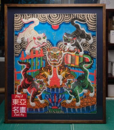 Tranh Ngũ Hổ - Nghệ nhân Lê Đình Nghiên - Ảnh 3