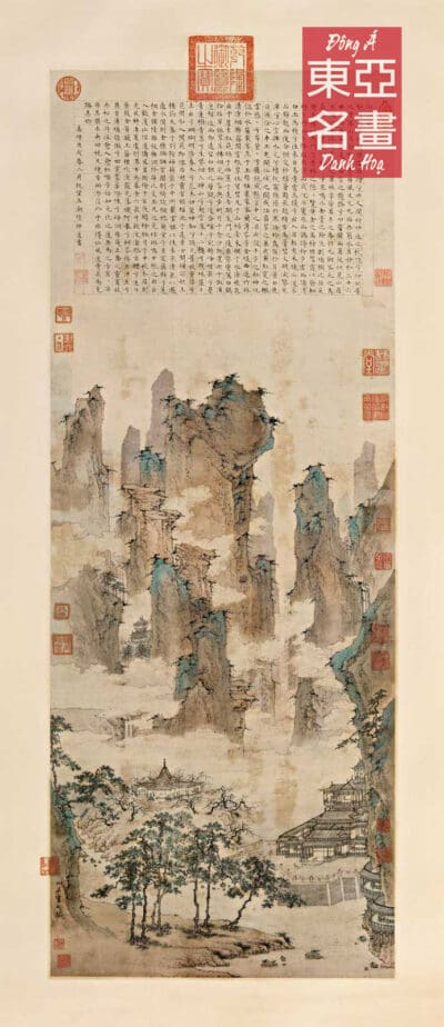 Tiên Sơn Lâu Đồ - Câu Anh (Minh triều)